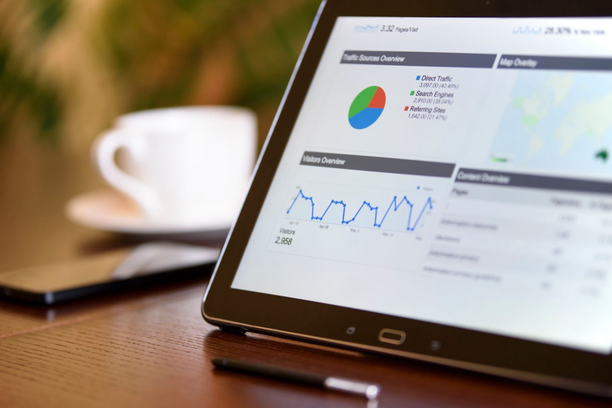 Digital dashboard displaying customer lifetime value metrics
