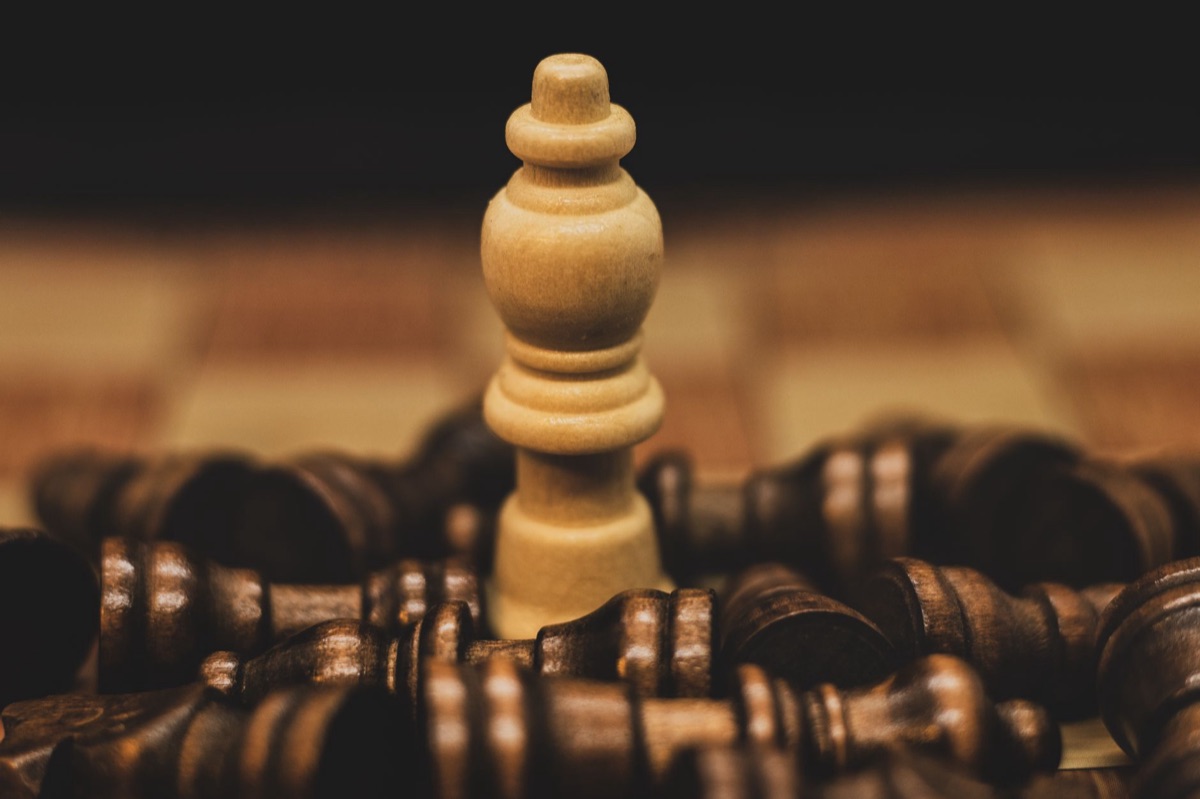 A close-up of a chess piece symbolizing strategic mindset and mental strength