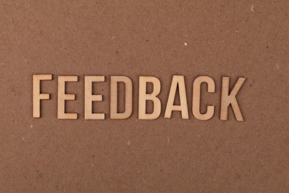 Customer feedback sign in outdoor sales